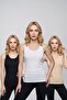 3-Pack Women's Bamboo Thick Strap Athlete Set - Black and White Skin - Flexible Anti-Sweat U-Neck Daily Underwear