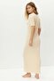 Rib-knit T-shirt dress - 4