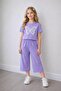 Printed Girls' Summer T-Shirt and Pants Set
