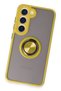 Ilkeshop New Galaxy S23 Case Montreal Silicone Cover with Ring (172621) - Yellow - 3