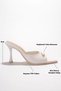Women's White Patent Leather Pointed Toe 8cm Thin Heeled Evening Dress Slippers Fs42My01B - 3