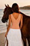 V-Neck Openwork Knitwear Athlete Pullover Powder Fit Cut Summer Waist-Fitting Stylish Blouse - 2