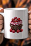 Muffin Patterned 330ml Printed White Ceramic Mug Cup - 2