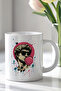 Pop Art Sculpture Patterned 330ml Printed White Ceramic Mug Cup - 2