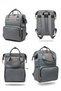 Luxury Gray Leather Detailed Domestic Production Mother Baby Care Backpack - 3