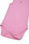 100% Organic Cotton 3-Piece Pink Baby Undershirt Snap Fastener Bodysuit - 3