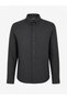 Plus Barcode Long Sleeve Slim Fit Men's Stretchy Shirt - 7681 - 2