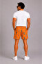 Men's Orange Surf Patterned Sea and Beach Shorts - 4
