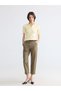 Nevavm Women's Gabardine Trousers with Belt and Waistband