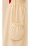 Girl's Strawberry Embroidered Bow Strap Muslin Dress and Bag Set - Strawberry Dress - 4