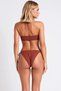 Women's Bikini Set Halter Tie Strapless Capless Top Low Waist Lace-Up Slip Bottom Knitted Fabric - 5