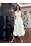 Yellow Collared Sleeveless Belted Dress - 4