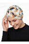 Mira Model Colorful Patterned Cross and Band Detailed Lined Ready-Made Turban Hijab Pool Cap - 6