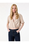 Viscose Cupro Fabric Tie-Dye Detailed Short Sleeve Crop Shirt - 2