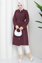 Women's Belted Pocketed Zipper Closure Cap