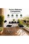 Marble Design Table and Chair [2 Chair] - Foldable Chair & Table Set with Metal Frame Dining Set for Garden Furniture | Patio Set for Balcony, Office, Camping & outdoor (70x60cm) - 8