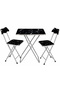 Marble Design Table and Chair [2 Chair] - Foldable Chair & Table Set with Metal Frame Dining Set for Garden Furniture | Patio Set for Balcony, Office, Camping & outdoor (70x60cm)