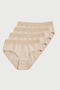 4-Piece Skin Color Cotton/Elastane Girls' Lace Top Slip Panties Set Lcirina - 8