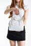 Women's Hand and Shoulder Bag with Double Straps Mini Bowling Model for Daily Use - 3