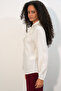 Women's Long Ruffle Shirt 20385 - White - 4