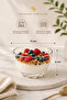 Set of 6 Pudding Bowls with Pink Lids, Glass Dessert and Custard Bowls, 280 Cc - 5