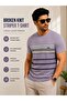 تي شيرت رجالي فاخر بخطوط متموجة - ناعم وقابل للتنفس، تصميم كاجوال