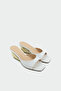 Bobby Gold Heel Detailed Women's White Slippers - 2
