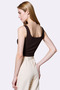 Women's 3-Piece Lace Detailed Ribbed Crop Top Undershirt - 92% Cotton Soft Textured Fabric - 6