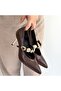 Conne Brown Skin Stiletto Shoes - 4