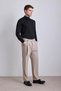 Buckle Belted Baggy Fit Fabric Trousers - 4