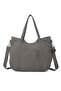 K.Grey Large Size Shopper Design Lightweight Fabric Women's Shoulder Bag - 3