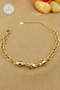 Steel Bracelet - Stone-Encrusted Ball Model Chain 316L Steel Bracelet Does Not Tarnish or Fade 17+5cm - 5