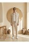 Diagonel Fabric Lined Pocketed Jacket & Baggy Trousers Set 16109/220275