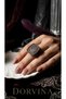 Bronze Vintage Women's Ring Authentic Copper Jewelry Pink Zircon Worked Square Model Adjustable - 6