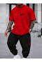 Unisex Wide-Let T-Shirt and Trackpants Paris Printed Set
