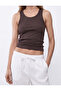 Cotton Camisole Slim Fit U-Neck Ribbed Undershirt - 4