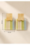 Gold Detailed Large Size Patterned Resin Earrings Modern Design Women's Earrings - 2