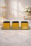 – 3-Piece Glass Snack Bowl + 1 Stainless Steel Tray |   Stylish Presentation Set – Dowry Box - 2