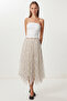 Polka Dot Wrinkled Effect Chiffon Skirt Lub0351 Kemi̇k