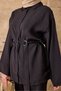 Women's Tie-Detail Shirt Suit Black - 5