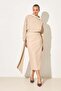Mink Waist Detailed Midi Length Skirt - 2