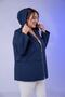Women's Plus Size Raincoat with Pocket Detail - 7