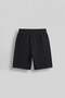 Men's Baggy Fit Basic Shorts with Embroidery Detail Black - 2
