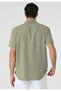 Relax Fit Shawl Collar Short Sleeve Men's Shirt - 4