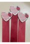 Ladybug Heart Wooden Bookmark 10 Pieces - 2