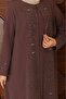 Plus Size Sarmaşik Stone-Embellished Mother Dress - 2