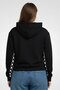 Women Brand Logo Long Sleeve Hoodie, Black - 4