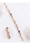Elegant Gold-Looking Women's Bracelet with Colorful Stone Detail |   Stylish and Sparkling Design - 2
