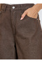 Women Coffee Brown Wide Leg High Rise Jeans - 4