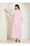 Faux Feather Trim Jalabiya with Lace Detail - 5